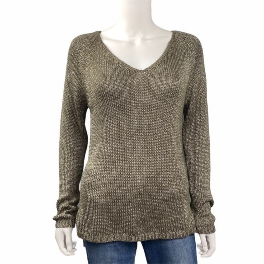 Brave Soul London Green Metallic Sweater Size M - Picture 2 of 7